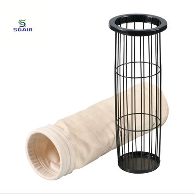 फाइबरग्लास डस्ट बैग फिल्टर 55%-95% दक्षता के साथ गर्मी प्रतिरोधी