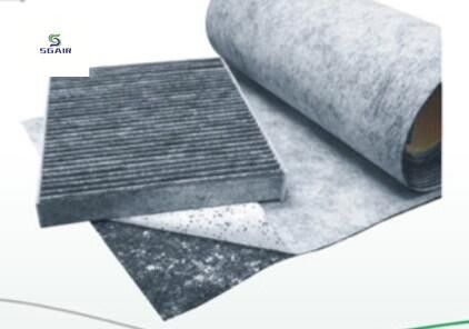 उच्च कार्बन सामग्री सैंडविच सक्रिय C कार्बन कपड़े अच्छा अवशोषण और धूल कैप्चर प्रदर्शन