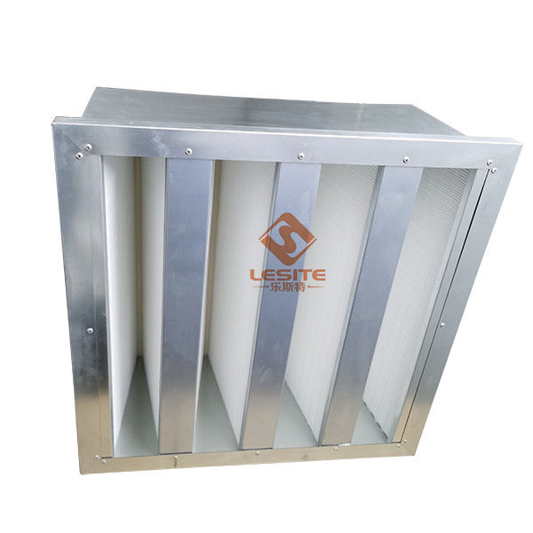 कठोर जस्ती स्टील वायु शोधक फिल्टर एकल हेडर MERV 9 110 Pa